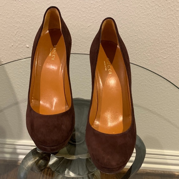 Gucci - Betty Mid-Platform Pump Brown Suede - Picture 5 of 6